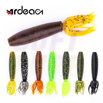 Ardea Soft Makšķerēšanas māneklis 4gab 90mm 10g Fat Ika Silikona Bait Squid Shiner Shad Souple Black Bass Perch Rotate Vobleri