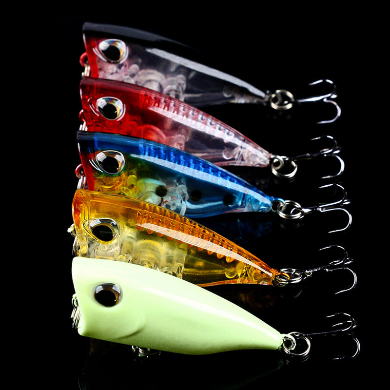 Plutajući poper mamci za ribolov 4CM-3.5G-10# Topwater Bait Tvrdi mamac Umjetni Poper Pastrve Pike Crankbait