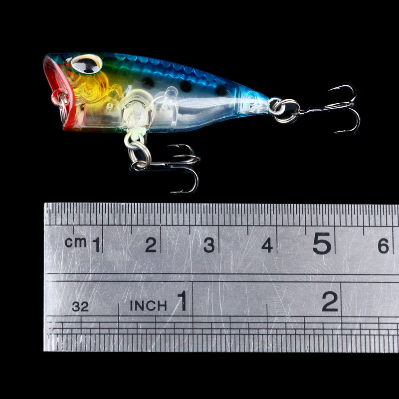 Plutajući poper mamci za ribolov 4CM-3.5G-10# Topwater Bait Tvrdi mamac Umjetni Poper Pastrve Pike Crankbait