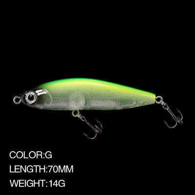 7cm 14g Pencil Sinking Fishing Lure Noise Attraction Hard Artificial Lure StickBait 9 Colors Fish Factory Wobbler Bait