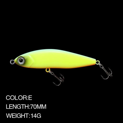 7cm 14g Pencil Sinking Fishing Lure Noise Attraction Hard Artificial Lure StickBait 9 Colors Fish Factory Wobbler Bait