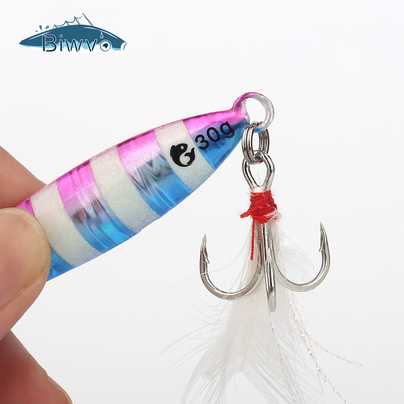 BIWVO 6.5/7.5/8CM метална твърда примамка с кука Minnow изкуствена стръв всички стоки за морски риболов Swimbait аксесоари
