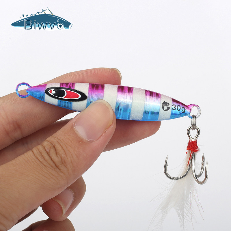 BIWVO 6.5/7.5/8CM метална твърда примамка с кука Minnow изкуствена стръв всички стоки за морски риболов Swimbait аксесоари