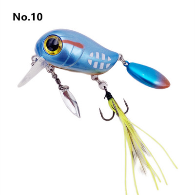 40mm 8g Pescuit plutitor albine nalucă pasăre bas Crankbait momeli duri stiucă pescuit spin coada nalucă lingură wobblers pene cârlig