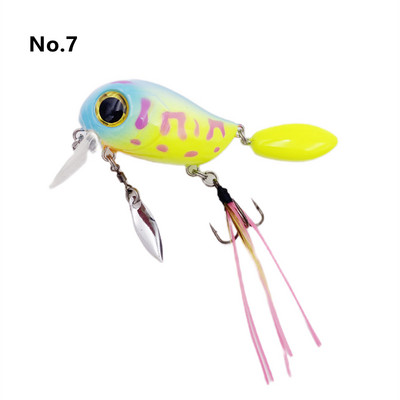 40mm 8g Pescuit plutitor albine nalucă pasăre bas Crankbait momeli duri stiucă pescuit spin coada nalucă lingură wobblers pene cârlig