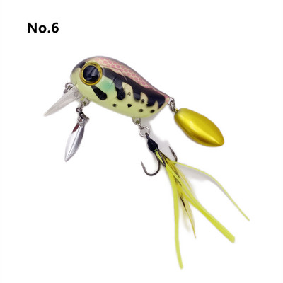 40mm 8g Pescuit plutitor albine nalucă pasăre bas Crankbait momeli duri stiucă pescuit spin coada nalucă lingură wobblers pene cârlig