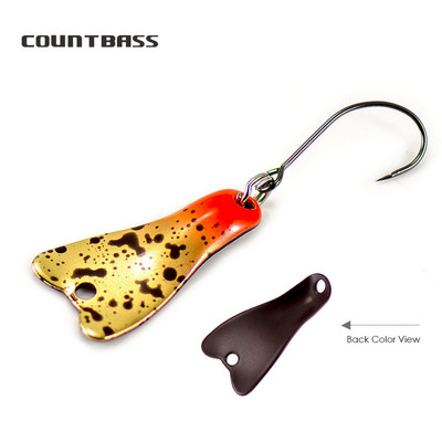 COUNTBASS Casting Spoon 2g 5/64oz сьомга пъстърва щука бас метални месингови примамки за риболов