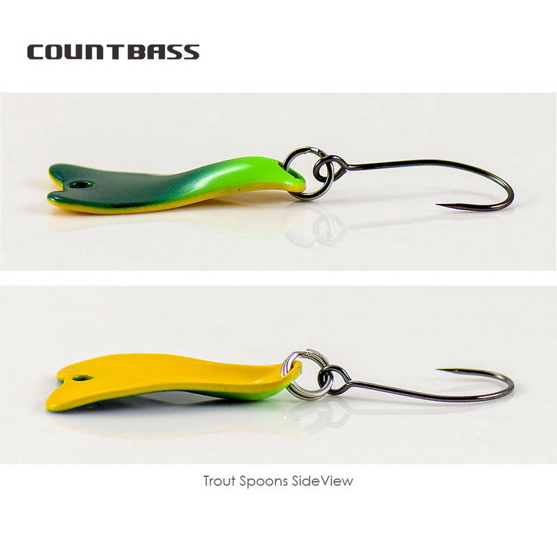 Κουτάλι χύτευσης COUNTBASS 2g 5/64oz Σολομός Πέστροφα Pike Bass Μεταλλικά ορειχάλκινα θέλγητρα ψαρέματος