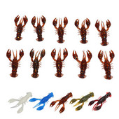 10gab Soft Fishing Lure Garneļu ēsma PVC Mākslīgā mīkstā garneļu lure Vēžu ēsmas Bass Makšķerēšanas piederumi