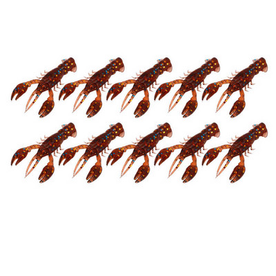 10gab Soft Fishing Lure Garneļu ēsma PVC Mākslīgā mīkstā garneļu lure Vēžu ēsmas Bass Makšķerēšanas piederumi