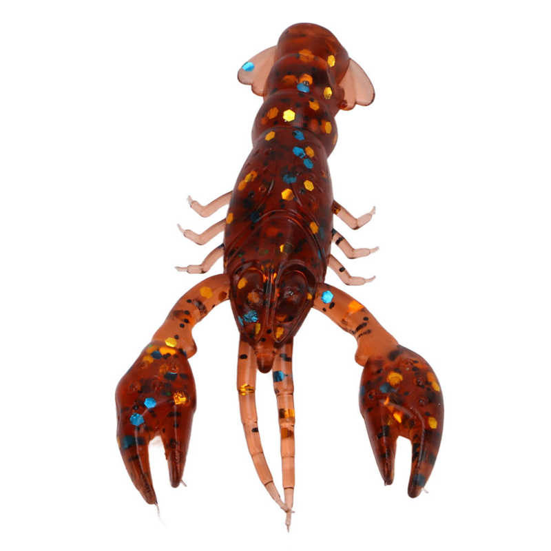 10gab Soft Fishing Lure Garneļu ēsma PVC Mākslīgā mīkstā garneļu lure Vēžu ēsmas Bass Makšķerēšanas piederumi