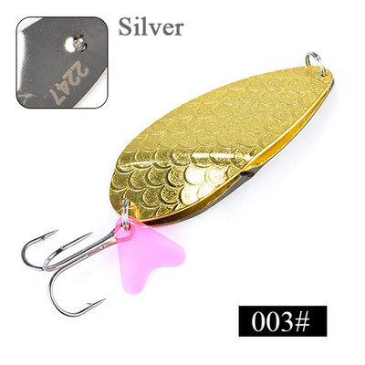 FTK 1tk 8 värvi lusikaga püügilant 25g/30g/35g mustad kolmiku konksuga bassiga väntsööda lusikas vända pesca püügiriistad