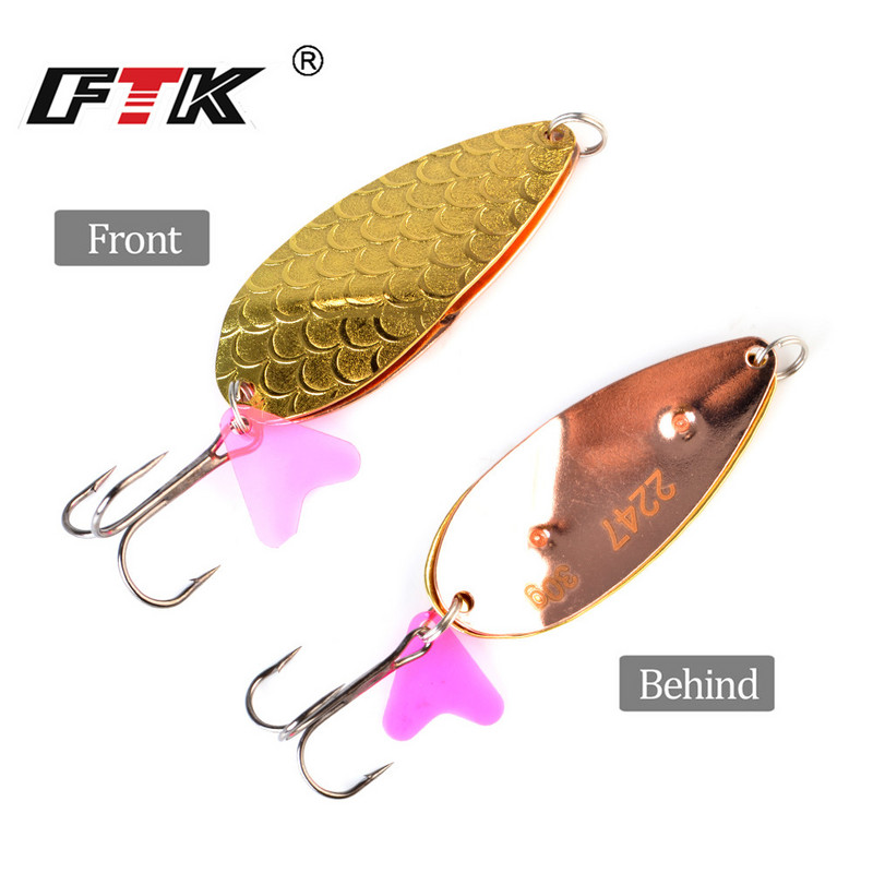 FTK 1tk 8 värvi lusikaga püügilant 25g/30g/35g mustad kolmiku konksuga bassiga väntsööda lusikas vända pesca püügiriistad