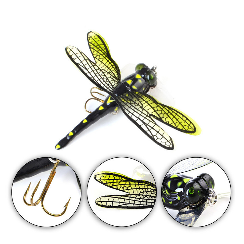 Topwater Dragonfly Dry Flies putukate kärbsepüügi lant 6G 7,5 cm Forell Popperi kunstsööda voblerid trollimiseks kõva landiga