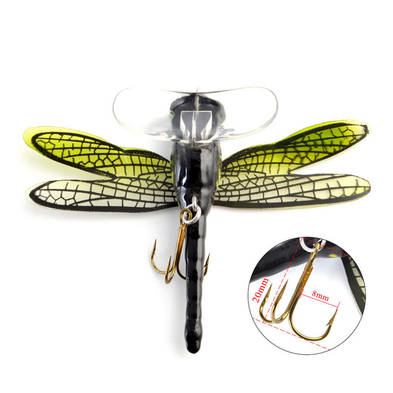 Topwater Dragonfly Dry Flies putukate kärbsepüügi lant 6G 7,5 cm Forell Popperi kunstsööda voblerid trollimiseks kõva landiga