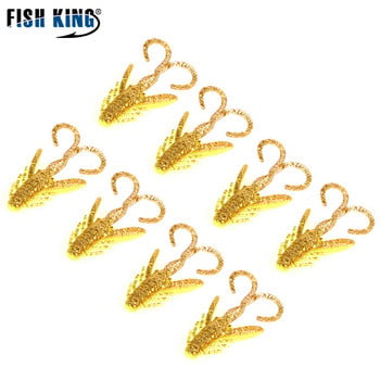 FISH KING Soft Fishing Lures Minnow Shrimp Flavor Crankbait Worms Σχήμα κρίκετ Wobbler Είδη ψαρέματος