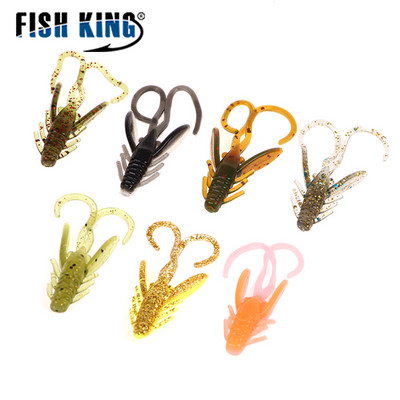 FISH KING Pehmed kalapüügi landid Minnow kreveti maitsega Crankbait Worms kriketi kujuga vobbler kalastustarbed