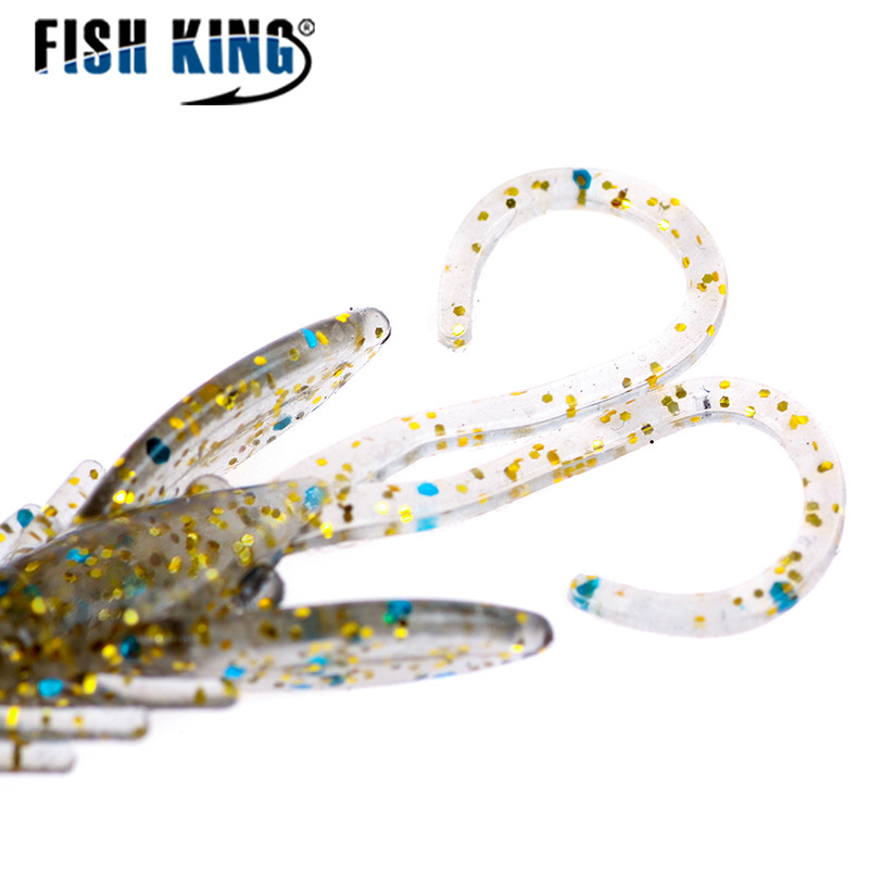 FISH KING Меки риболовни примамки Minnow Shrimp Flavor Crankbait Worms Cricket Shape Wobbler Риболовни принадлежности