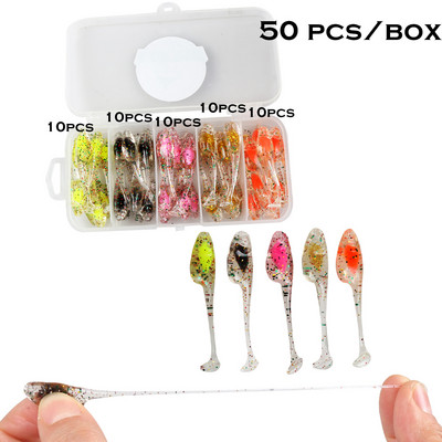 TEUKIM TPE Fishing Soft Artificial Worm Lures 0,9g 45mm Soft Plast Flexible Bait Swimbait Maggots Jigging Wobblers Trout Jigging