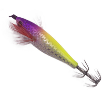 5g/8cm Φωτεινό Ξύλινο Καλαμάρι γαρίδας EGI Jig Vertical Jigging Lure Octopus Shrimp Cutefish Squid Ψάρεμα δόλωμα Δόλωμα Japan Hook