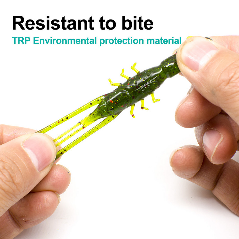 FOVONON pehme peibutis kunstlik sööt krevett homaar jõevähk uss angerjas Needfish Swimbait Jig Head kalastustarbed