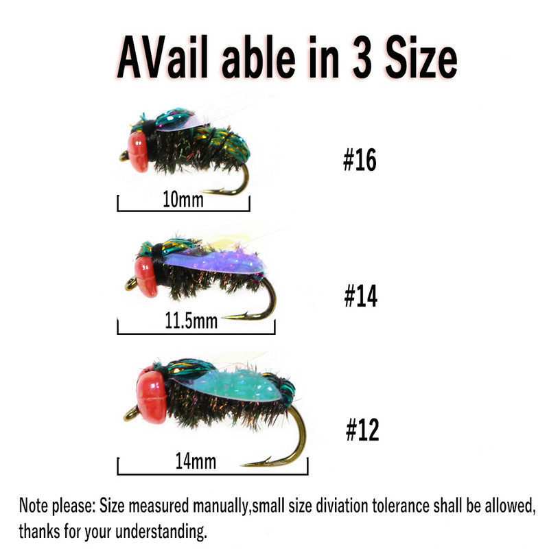 WIifreo 8db Valósághű palacklegyek Légyhalászlegyek Mesterséges bionikus legyek Rovarcsali basszus horgászathoz Pisztrángcsali pontycsali