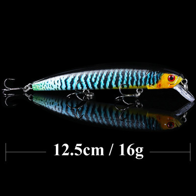 QXO 16g 12,5m kalapüügi landid metallist vobler Talviklapüük Minnow Popper Kaubad püügiks Hard Lure Whopper Plopper