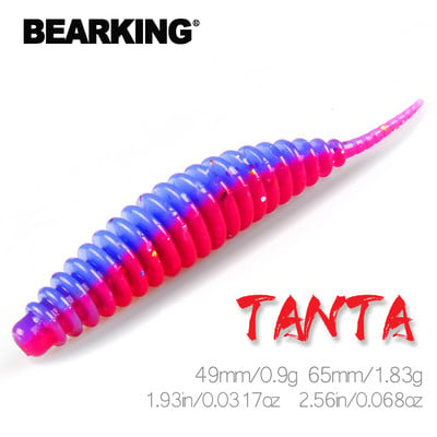 BEARKING Tanta 49mm 65mm Риболовна примамка Мека примамка Shad Силиконови примамки Воблери Swimbait Изкуствена леурка souple