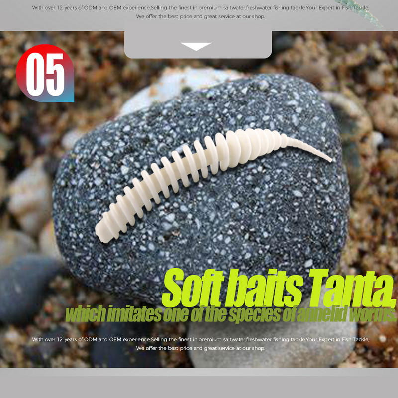 BEARKING Tanta 49mm 65mm Fishing Lure Soft Lure Shad Silicone Baits Wobblers Swimbait Artificial leurre souple