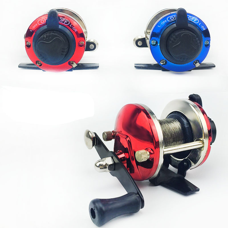 Mini metallist söödavalamise paadi jääpüügirull Kalasööda rull Kompaktne disain Metallist kaugsööda rull talviseks kalapüügiks