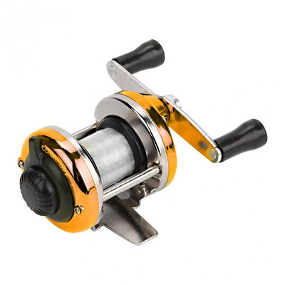DEUKO Mini Drum Fishing Weel Преносима зимна макара за риболов на лед с тел Аксесоари за леене на открито Fishng