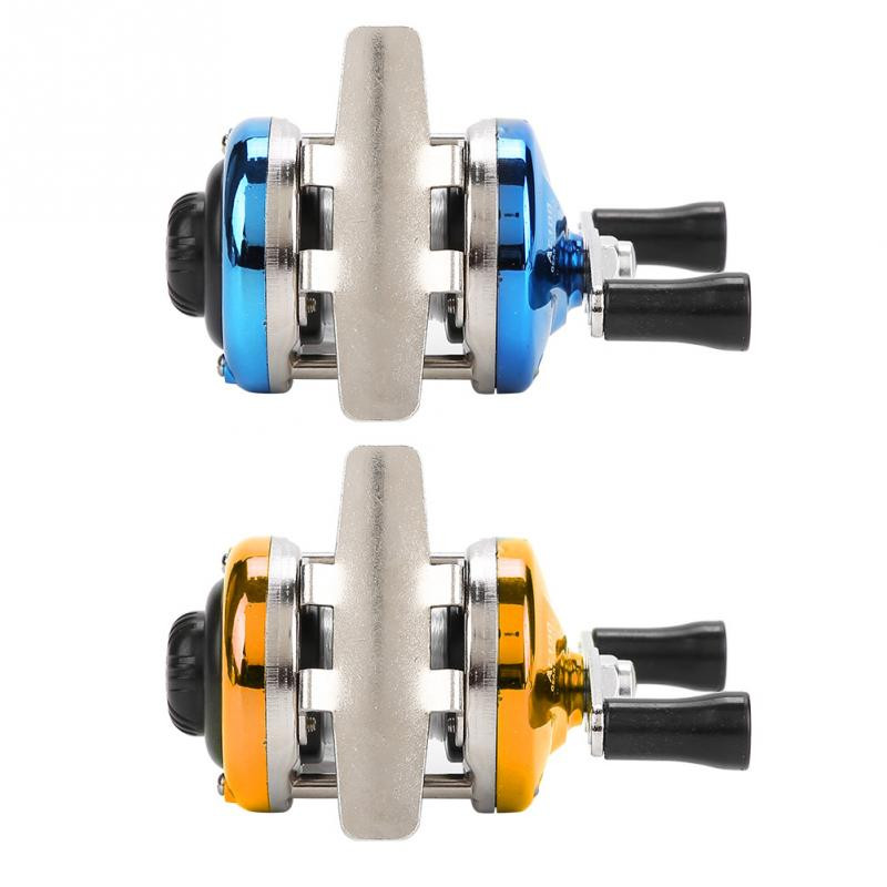 DEUKO Mini Drum Fishing Weel Преносима зимна макара за риболов на лед с тел Аксесоари за леене на открито Fishng