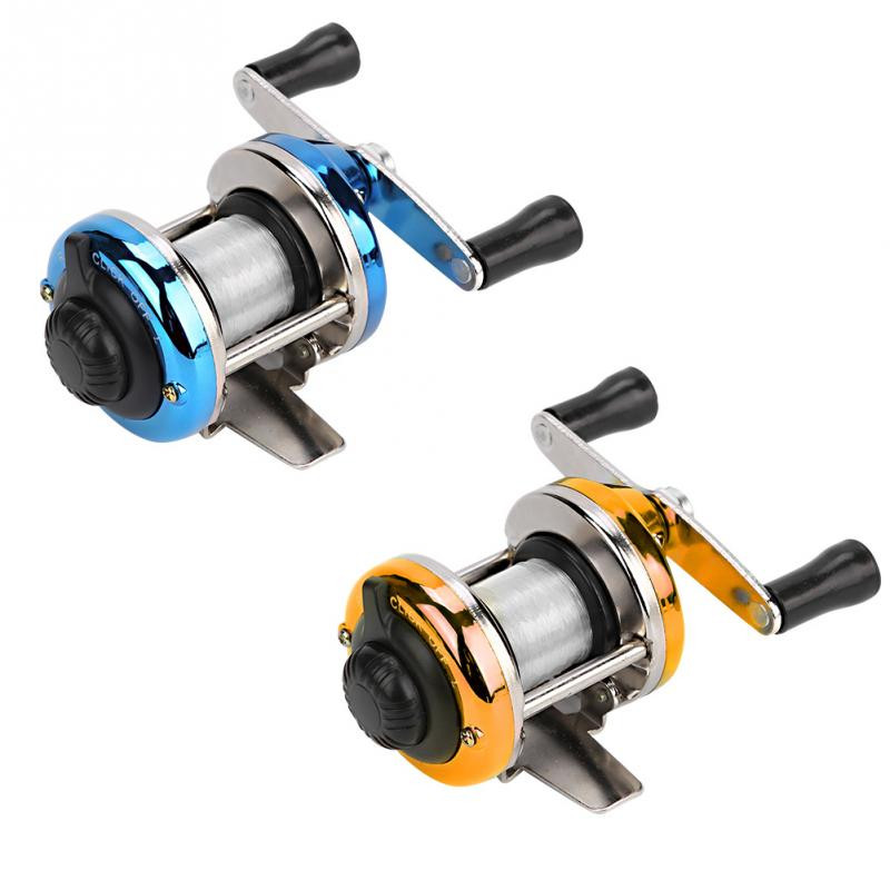 DEUKO Mini Drum Fishing Weel Преносима зимна макара за риболов на лед с тел Аксесоари за леене на открито Fishng