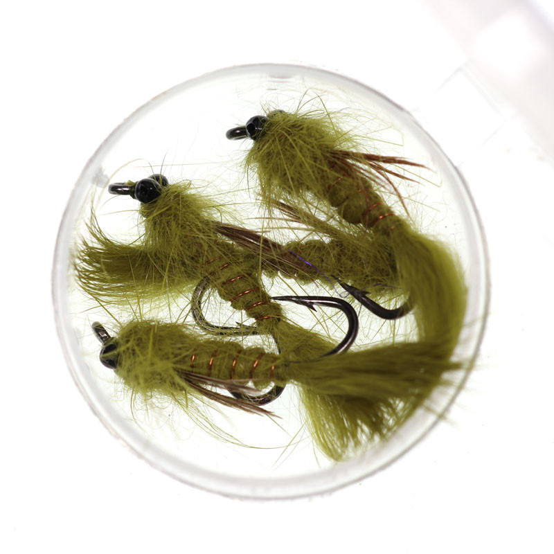 Vampfly 4 bucăți #10 capete de lanț Vii Dragon Fly Nymph Streamer Momeală Păstrăv Muscă Tackle Momeală