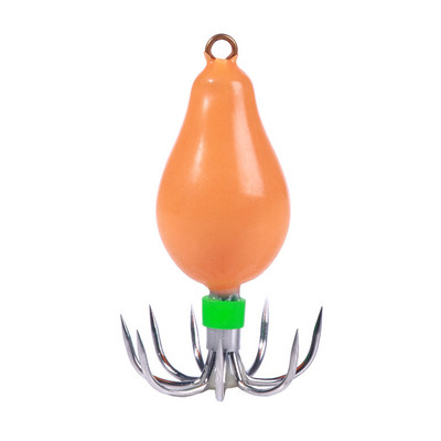 HENGJIA 1 TK helendav pöörlev kalmaari kaheksajala konks, 50,6 g kaheksajala kaaluga palliga püügilant merepaadiga püügiks kalakonks