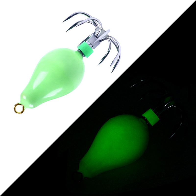 HENGJIA 1 TK helendav pöörlev kalmaari kaheksajala konks, 50,6 g kaheksajala kaaluga palliga püügilant merepaadiga püügiks kalakonks