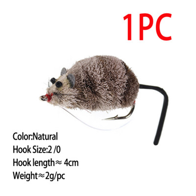 Szarvasszőr Egérlegy Topwater Lure Poppers Műpatkány halcsali Egér Szarvasszőr Bass Bug Nagyszájú csuka horgászat csalihoz