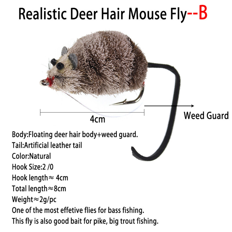 Szarvasszőr Egérlegy Topwater Lure Poppers Műpatkány halcsali Egér Szarvasszőr Bass Bug Nagyszájú csuka horgászat csalihoz