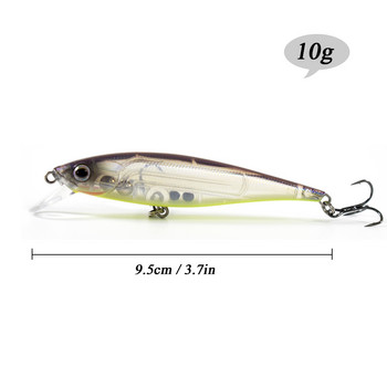 9,5cm 10g Minnow Fishing Lures Artificial Hard Swimbait Floating Lure Δόλωμα για ψάρεμα γλυκού νερού Θαλασσινό νερό Pike Bass