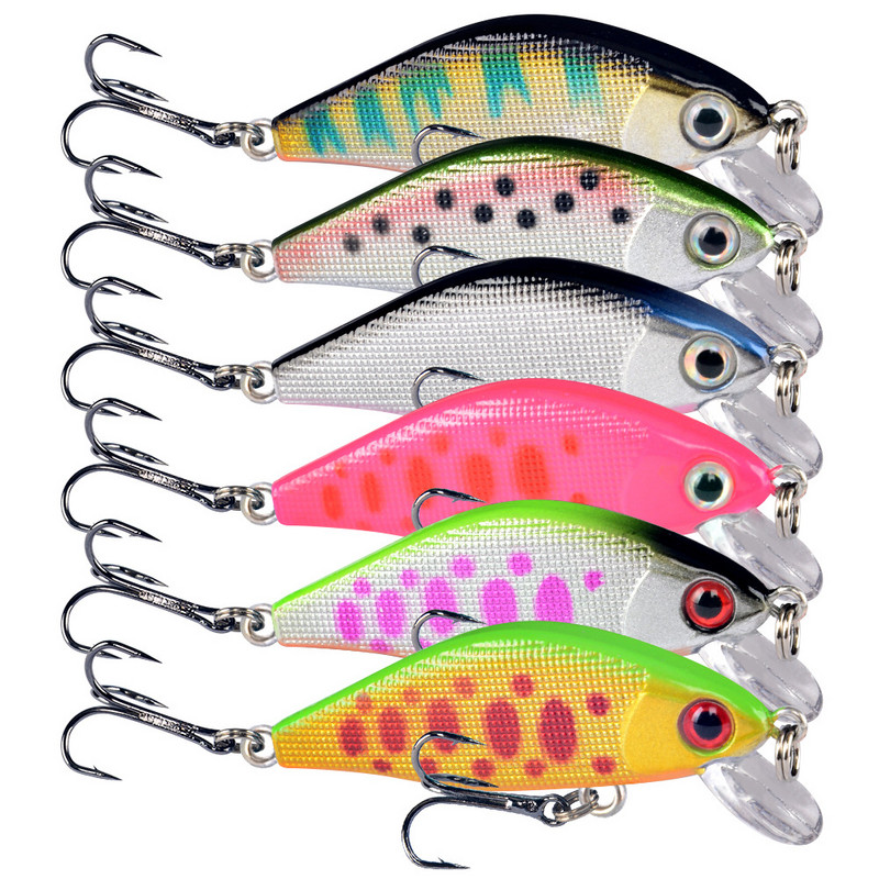 1 ΤΕΜ Minnow Fishing Lure Hard Artificial Bait Bionic 3D Eyes 50mm Artificial Bait Fishing Wobblers Crankbait Sinking Hard Bait