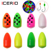 ICERIO 20 tk Ovaalsed kuulivahuga ujukpoid Merevesi lendkalapüügiks Löögiindikaator Pompano platvormid Forelli platvormid Walleye platvormid