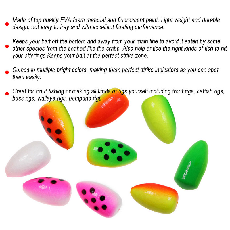 ICERIO 20 tk Ovaalsed kuulivahuga ujukpoid Merevesi lendkalapüügiks Löögiindikaator Pompano platvormid Forelli platvormid Walleye platvormid