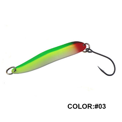 Φωτεινό μεταλλικό κουτάλι 13g Σκληρά δολώματα Spinner Bait Ψάρεμα Κουτάλια Lure With Single Hook Jigging Fishing Lures