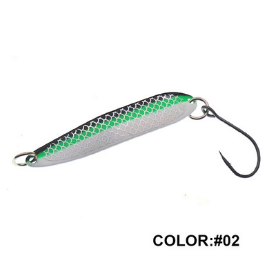 Φωτεινό μεταλλικό κουτάλι 13g Σκληρά δολώματα Spinner Bait Ψάρεμα Κουτάλια Lure With Single Hook Jigging Fishing Lures