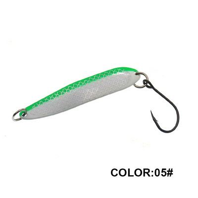 Φωτεινό μεταλλικό κουτάλι 13g Σκληρά δολώματα Spinner Bait Ψάρεμα Κουτάλια Lure With Single Hook Jigging Fishing Lures