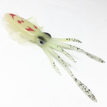 2τμχ*10/12/15cm Glow Fishing Φωτεινό Octopus UV Squid Soft Lure Pesca Sea Fishing wobbler Bait Squid Jigs Fishing Tuna Lure