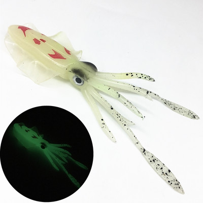 2τμχ*10/12/15cm Glow Fishing Φωτεινό Octopus UV Squid Soft Lure Pesca Sea Fishing wobbler Bait Squid Jigs Fishing Tuna Lure