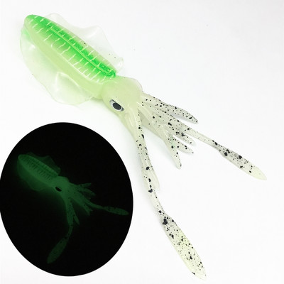 2τμχ*10/12/15cm Glow Fishing Φωτεινό Octopus UV Squid Soft Lure Pesca Sea Fishing wobbler Bait Squid Jigs Fishing Tuna Lure