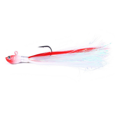 Inchiku Jig Head Sea Fishing Wobbler Csali Többszínű szarvas Hajszáraz Pisztráng Bass Jig Fishing Head Hook Horgászat Puha Csali Bucktail