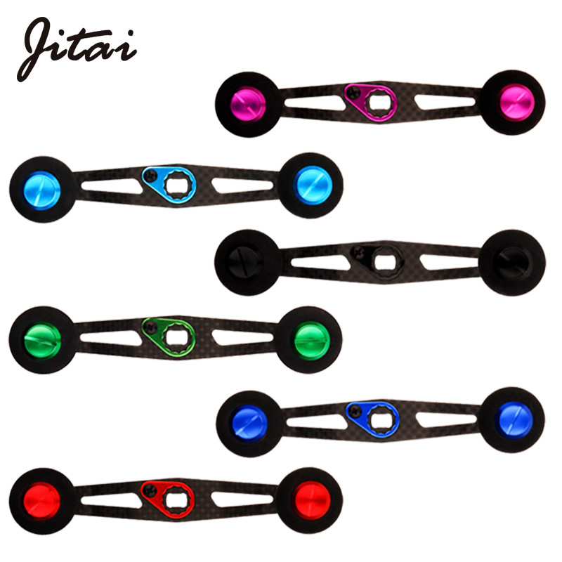 JITAI 7*4/8*5MM Дръжка с дупки Черни EVA копчета за макари за замятане на стръв Карбонови макари за риболов Рокерни винтове DTY Аксесоари Инструменти